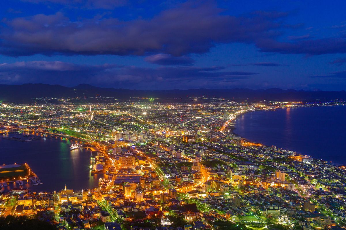 Mount Hakodate Obesrvation Decks Night View Mount Hakodate Observation Decks Night View